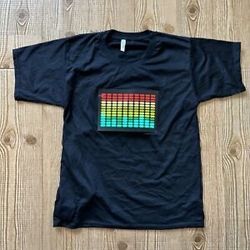 Cotton Music Sensor LED T Shirt Patches, Size: 5 Inch (Width)