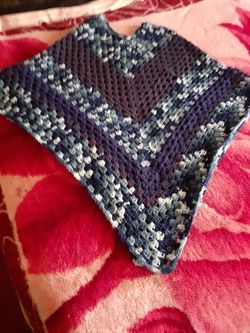 Hand crocheted poncho