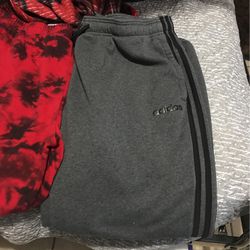 Joggers For Sale Worn Twice Adidas-$25 Red N Black Joggers-$15