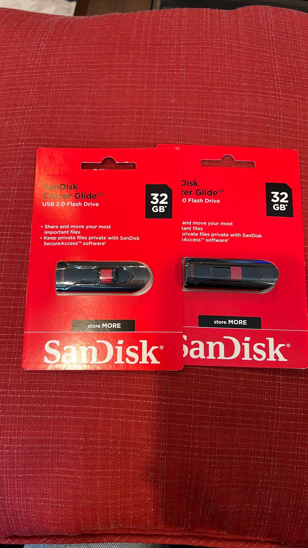 Sandisk Cruzer Glide USB 2.0 Flash Drive, 32 GB