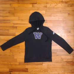 Adidas Washington Huskies Medium Pullover Hoodie Black Purple Gold NCAA Football
