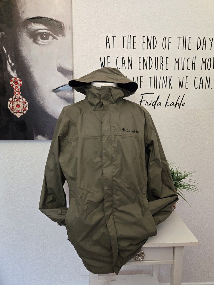 Columbia Omni-Tech Men's Forest Green Windbreaker Size Small