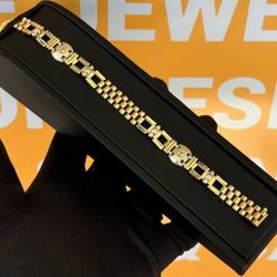 Jewelry 14k Rolex jubilee two tone yellow gold bracelet 8”,  12.80 mm width