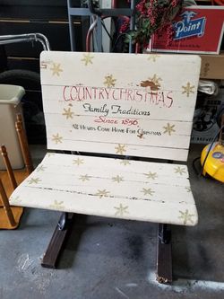 Darling Christmas antique desk...folds up...