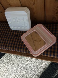 Make Up Mirror Regular & 3x / Reversible Compact For Travel  & Pallet TraysAll Included Thumbnail