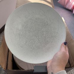 White Ceramic IKEA Plates- set of 7