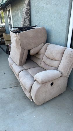 Beige Fabric Recliner couch