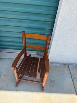 Vintage Wood Children's Rocking Chair