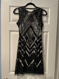 Black Evening  Cocktail  Party Dress  Adrianna Papell Size 4