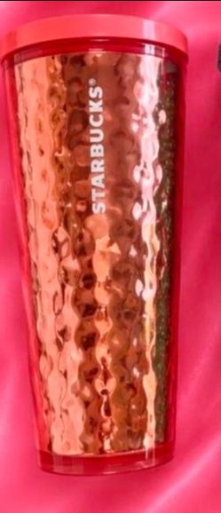 Starbucks Rose Gold Hammered Tumbler