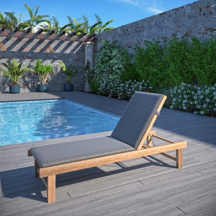 BRAND NEW 100% FSC Solid Teak Wood Outdoor & Patio Lounger