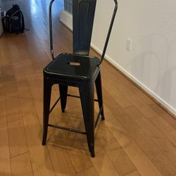 4 Black Bar Stools