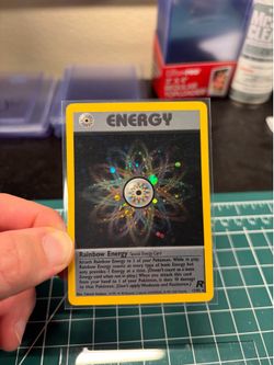 Pokemon Rainbow Energy Team Rocket holo