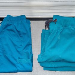 WOMEN UNIFORM PANTS /  XSMALL TEAL SCRUB PANTS  