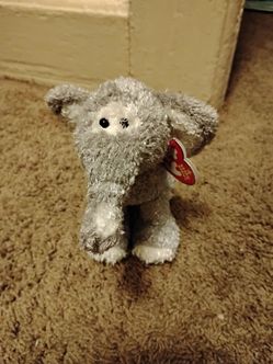 Ty Beanie Baby Gray Elephant Plush