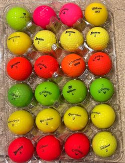 24 Like New Colored High Visibility Golf Balls As Pictured ⛳️