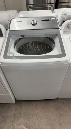 Samsung Top Load Washer – Glass Lid, Stainless Tub, HE