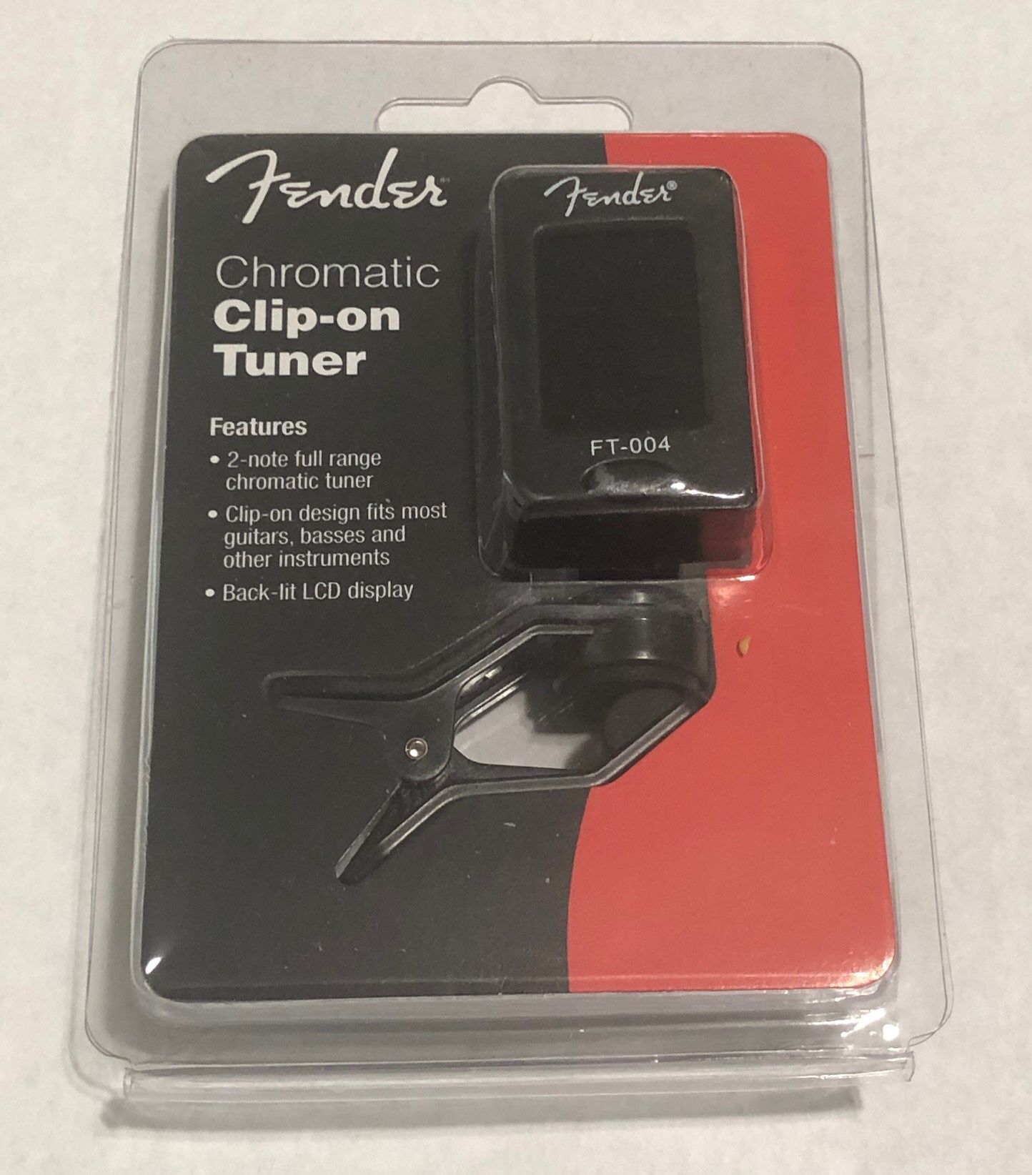 FENDER CHROMATIC CLIP ON TUNER FT-004 GUITAR TUNER. BRAND NEW FACTORY SEALED, fender, Squier, bass, acoustic, electric, amp, effects