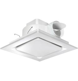 Bathroom Exhaust Fan 130CFM Ceiling Ventilation Fan 12” Panel 10x10 Mount 4” Duc