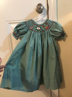Mom & me Christmas dress 2T JOY green white red