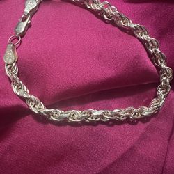 Rope Silver Bracelet 