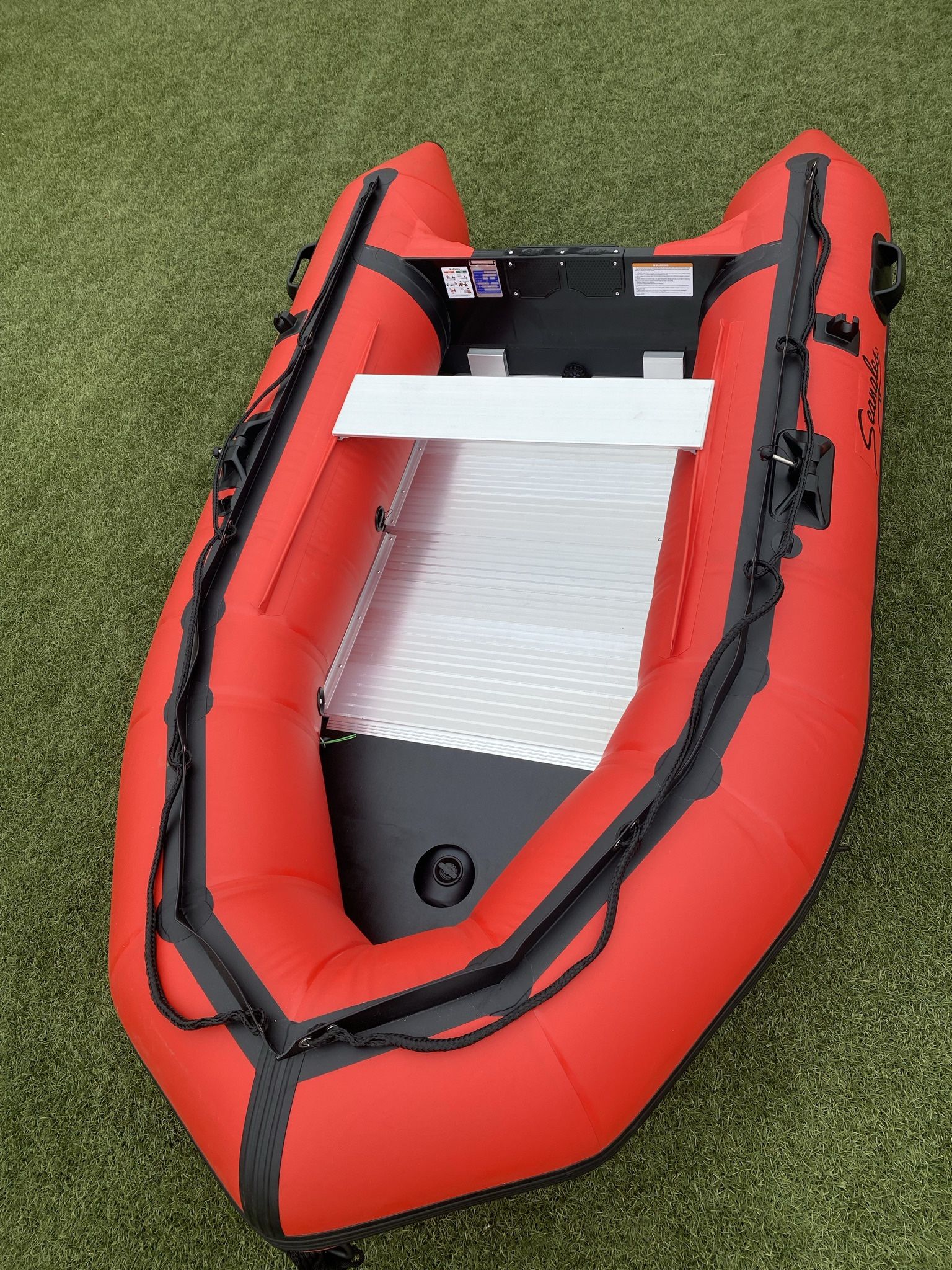 Seangles Inflatable Boat 8.8ft Aluminum Floor Aluminum Transom 