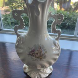 Victorian Style Cherub Double Handle Vase