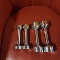 Chrome Weider 5lb &  3lb Dumbell Sets 