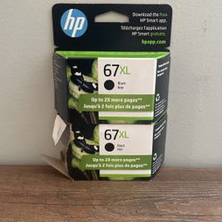 New 67XL Black HP ink Cartridges - Set Of 2
