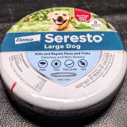New Sealed Seresto Flea & Tick Collar - LARGE DOGS- 8 Month Protection 