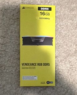 Corsair Vengeance RGB 16GB (1x16GB) DDR5 5200MHz 288-Pin DIMM XMP