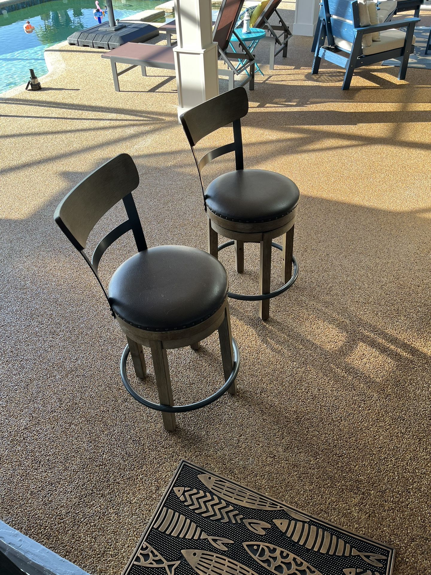 2 stools with b ax ckrest,All Products : American Fashion Style Bags On Sale