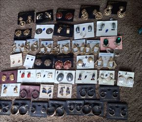 43 pairs of new vintage earrings
