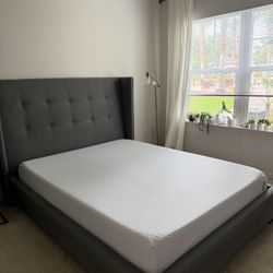 Platform tufted Queen Bed Frame 