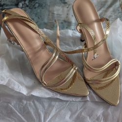 Gold High Heels