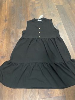 New women’s black dress shirt size small medium by AZ #21