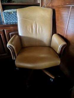 Large leather office chair
