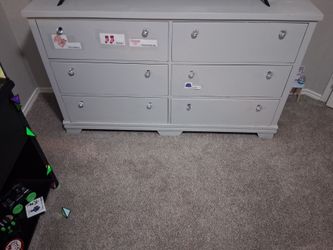 Gray single bedroom  set with dresser and night stand