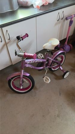 Kids Purple Bike with Training Wheels
