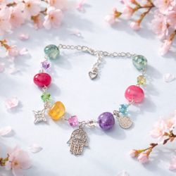 Esclava De Piedras Naturales Y Plata .925