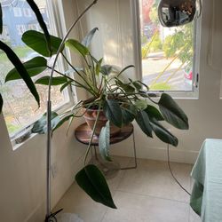 Ar Floor lamp- Modern Chrome With Marble Base 