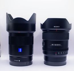 **LQQK** Sony Prime Lenses 20mm F1.8G & 55 F1.8 Zeiss