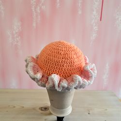 Crochet Ruffle Hat