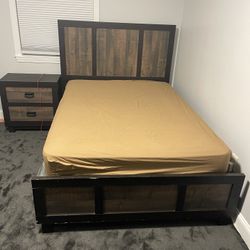 Full Bed with Mattress , 1 Night Stand , Dresser 