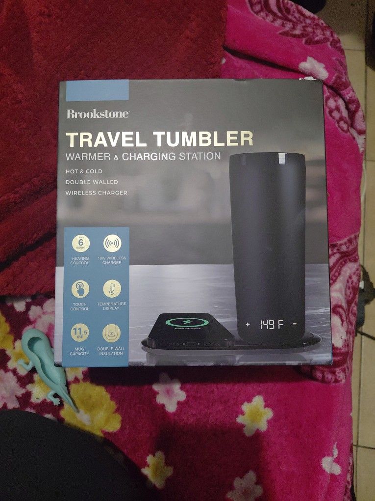 BROOKSTONE TRAVEL TUMBLER CAMPING OFFICE / OUTSIDE JOBS