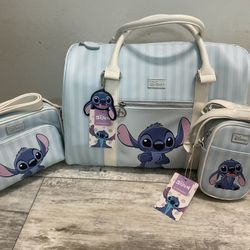 NWT Stitch weekender Bag And Crossbody Bag Set