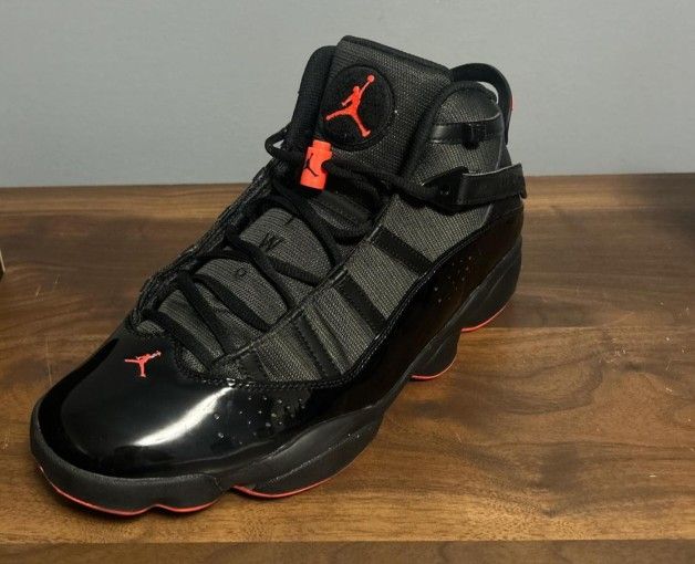 Mens 6 Rings Black Infrared Size 1i Have, A Brand New Pair of Jordan 6 Rings Black Infrared