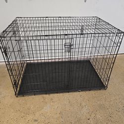 Large 2 Door Folding Metal Dog Crate