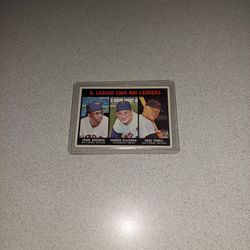 1967 TOPPS #241 AMERICAN LEAGUE 1966 RBI LEADERS IN HARD PLASTIC 