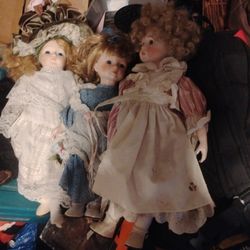 Three Porcelain Dolls